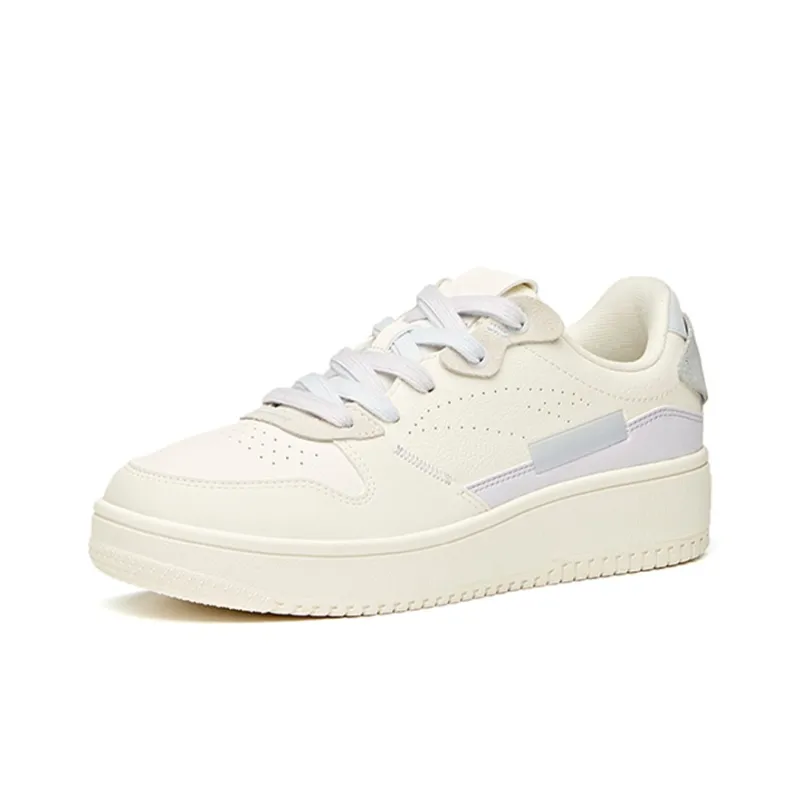 Anta Life Collection Anti Slip Wear Resistant Low Top Skateboard Shoes Women's White Purple-2