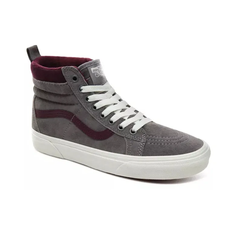 Vans SK8 HI Mte Grey/Red-2