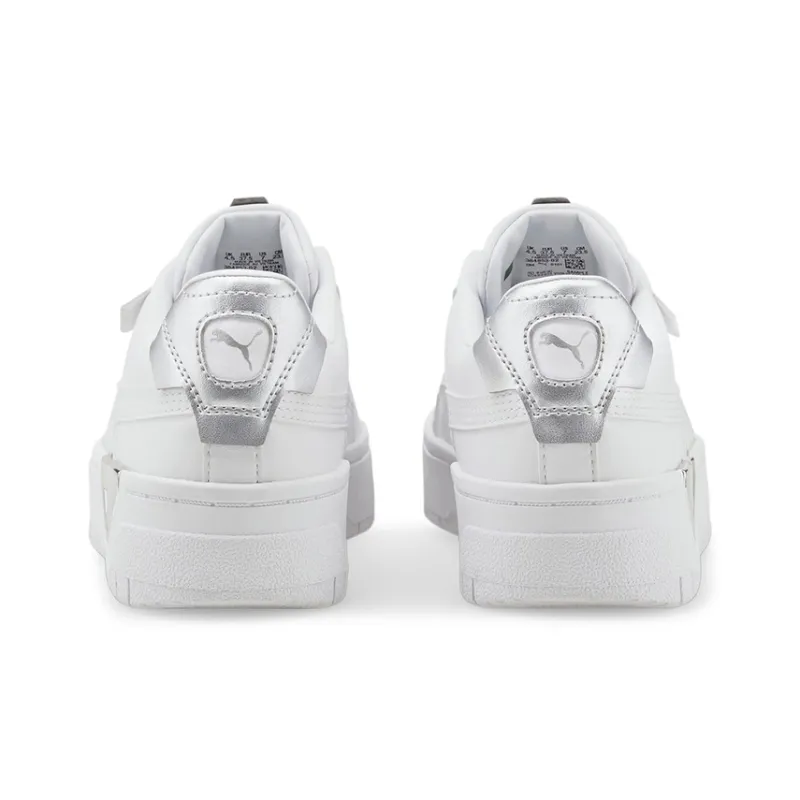 PUMA Cali Skateboard Shoes Women's Low-Top White/Silver-3
