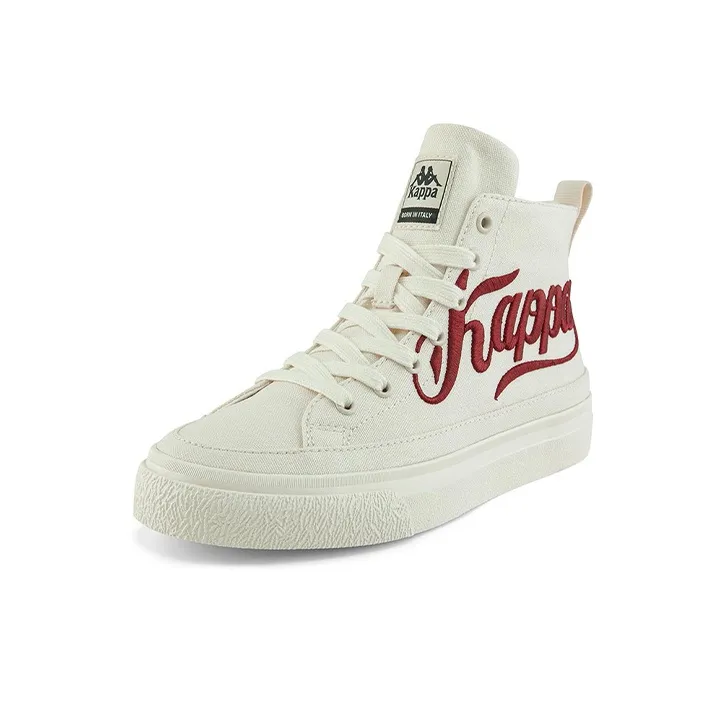 Kappa Mid Top Skateboard Shoes Unisex Heron Feather White-1