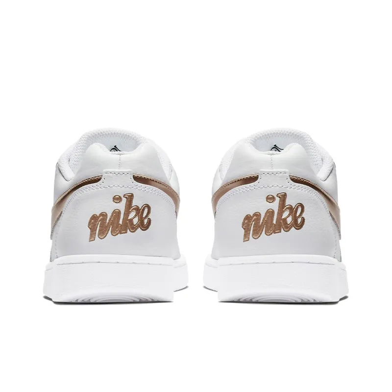 Nike Ebernon Low White/Gold Women's-4
