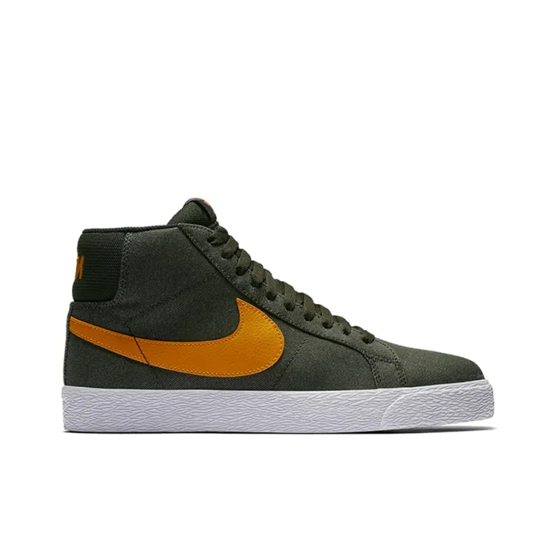 Nike Blazer SB Jade Horizon Coverage Anti Slip And Wear Resistant Mid Top Skateboard Shoes Unisex Navy Blue Orange-1