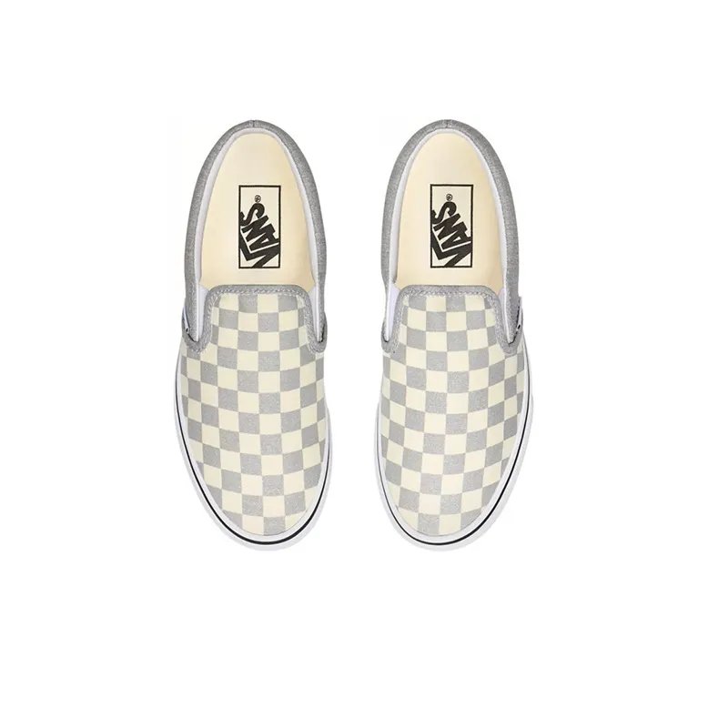 Vans Classic Slip On 'Checkerboard Silver'-3