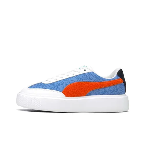 PUMA Oslo Maja Skateboard Shoes Women's Low-Top White/Blue/Red