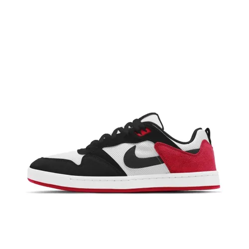 Nike SB Alleyoop Skateboard Shoes Men Low-Top Black/White Red