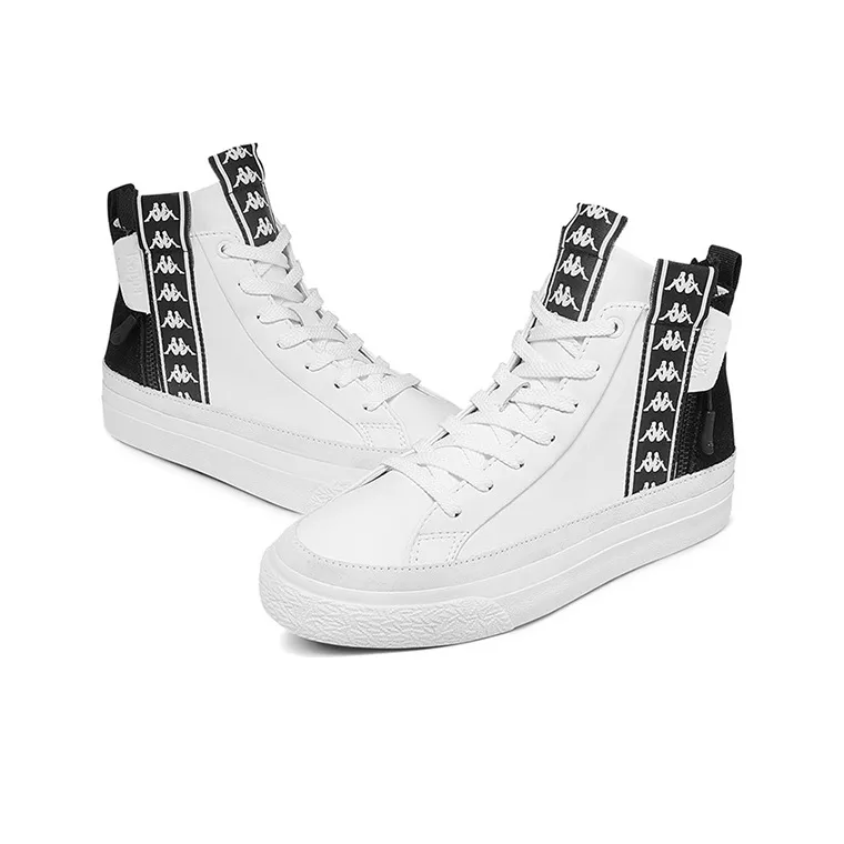 Kappa BANDA High Top Skateboard Shoes Unisex Black White-3