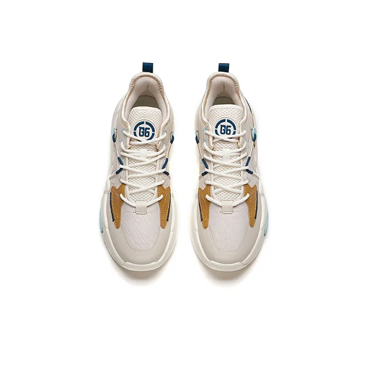 Anta Life Collection Reject Mediocrity Slip Resistant Shock Absorbers Low Top Skateboard Shoes Men's White Brown-2