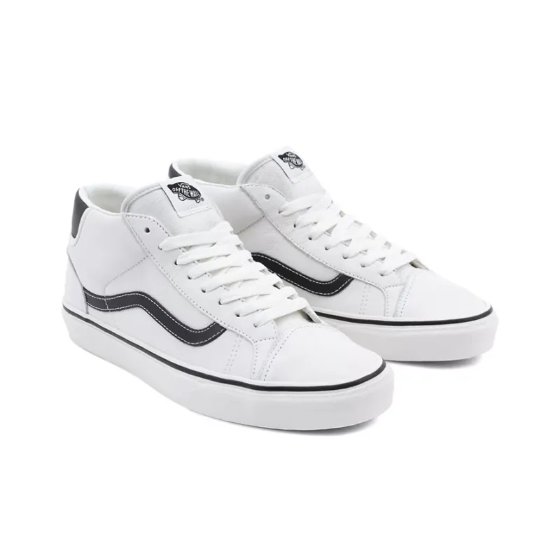 Vans Unisex Mid Skool 37 Sneakers White/Black-2