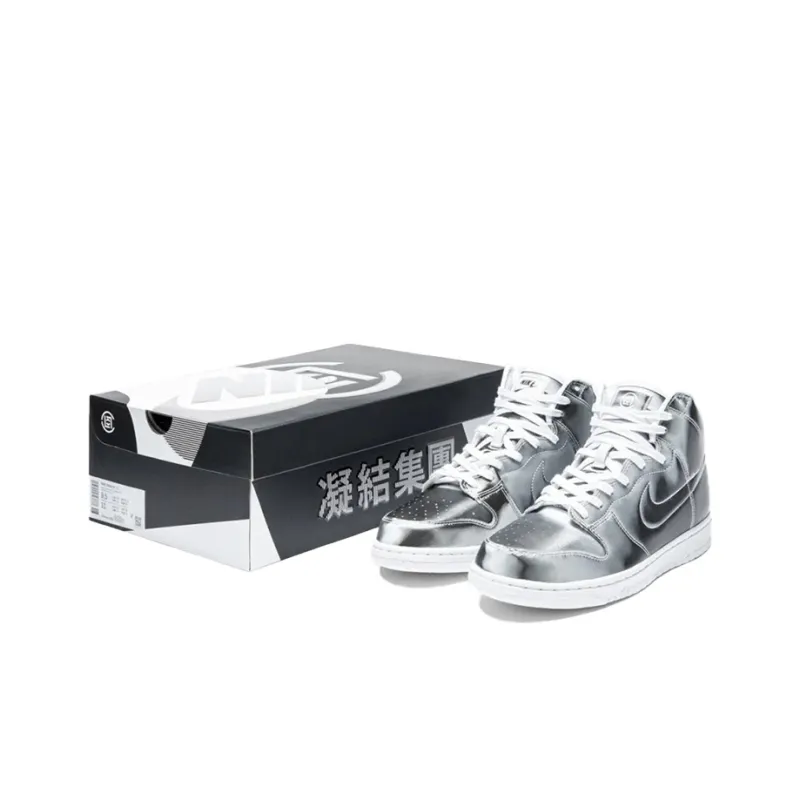 Nike Dunk High Clot Metallic Silver With Card-6
