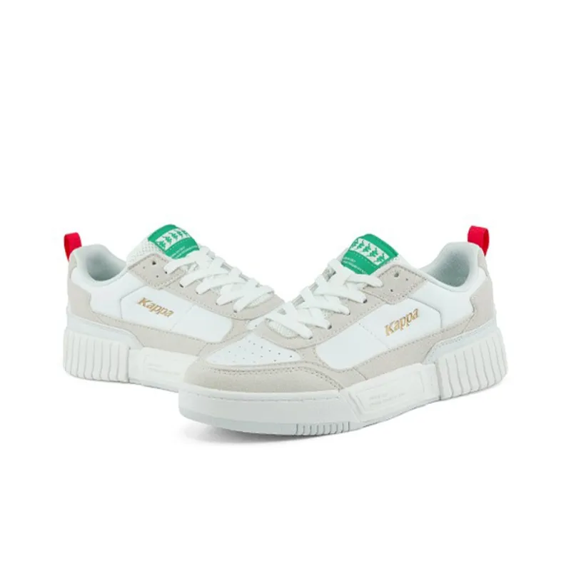 Kappa Low Top Skateboard Shoes Unisex White Gray-2