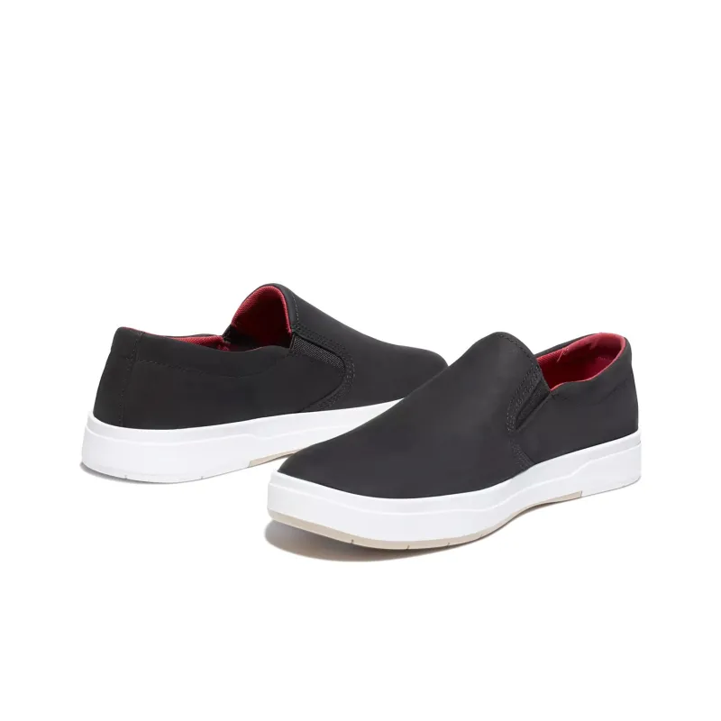 Timberland Davis Square Slip Ons 'Black Nubuck'-3