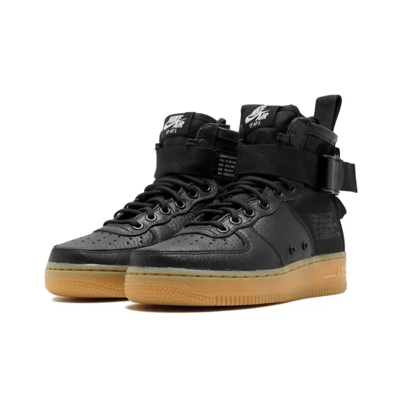 Nike Sf Air Force 1 Mid Black Gum Women's-1