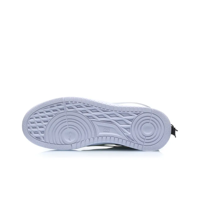 LiNing CF Slip Resistant Cushioning Low Top Skateboard Shoes Men's White Blue-3