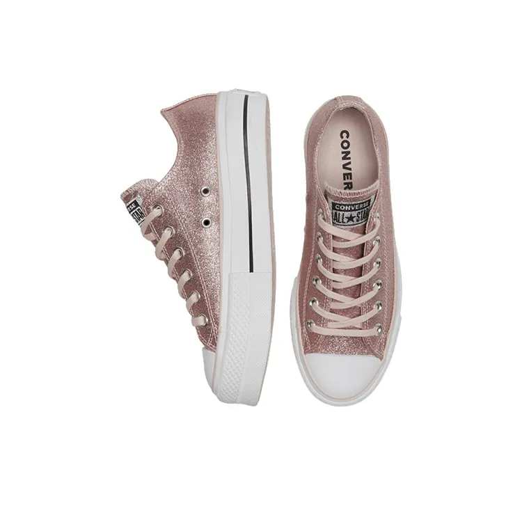 Converse Women's Chuck Taylor All Star Platform Low 'Silt Red Glitter' Women's-4