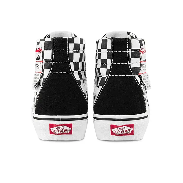 Vans SK8 HI Checkered 'Black White'-3