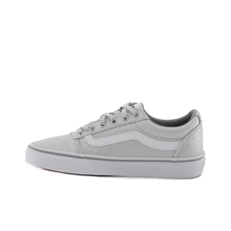 Vans Ward Lurex Glitter Non Slip Breathable Low Tops Casual Skateboarding Shoes Gray-0