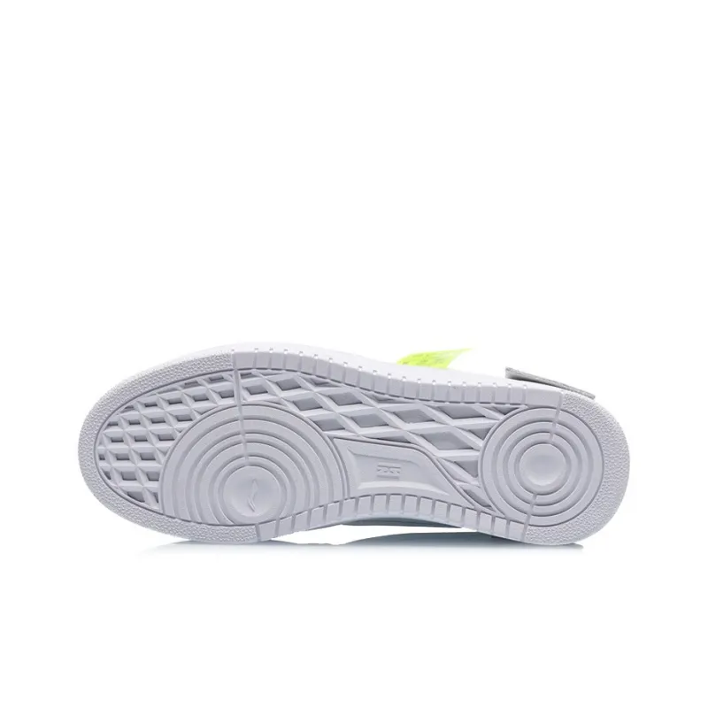 LiNing CF Deconstruction Anti Slip Wear Resistant Low Top Skateboard Shoes Men's White Gray Black-6