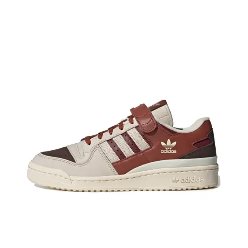 Adidas Originals FORUM Skateboard Shoes Unisex Low-Top Milk White/Dark Brown