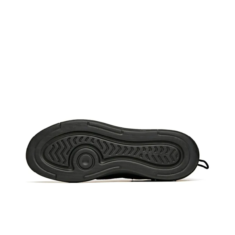 Anta Life Collection Cushioning Wear-Resistant Low-Top Skateboard Shoes Men's Black Gold-4