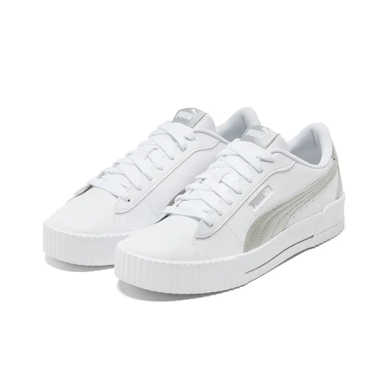 PUMA Carina Crew Metallic 'White Grey' Women's-2
