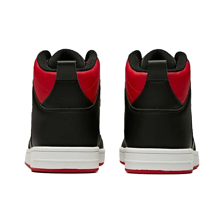 Anta Life Collection Coverage Anti-Slip And Wear-Resistant High-Top Skateboard Shoes Men's Black Red-3