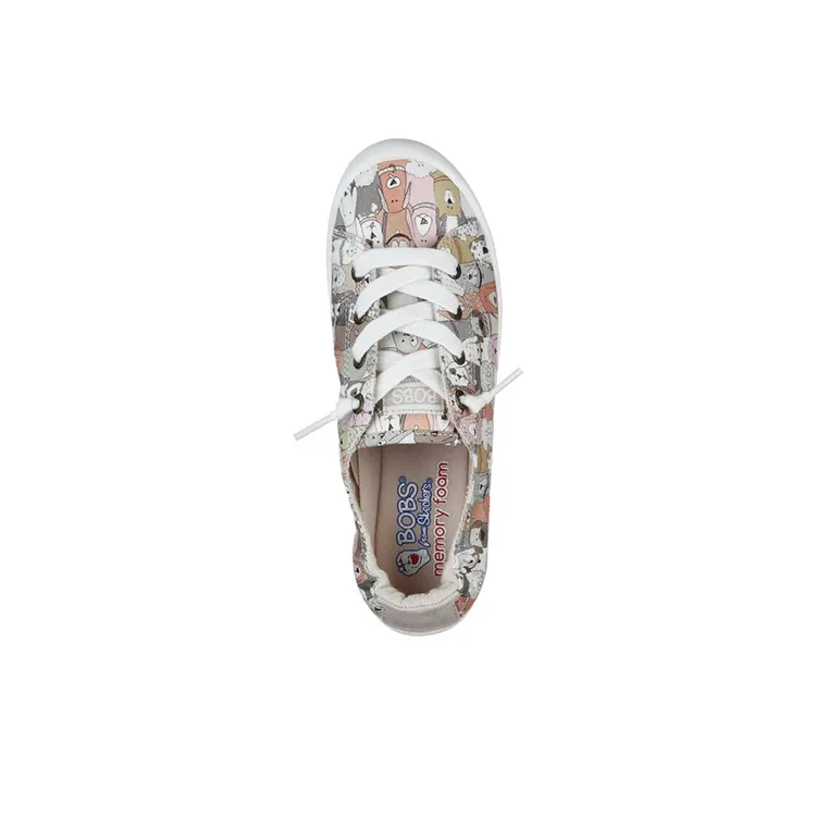 Skechers Bobs Beach Bingo - Dog House Party Cushioning Wear-Resistant Low-Top Skateboard Shoes Women's Taupe-3