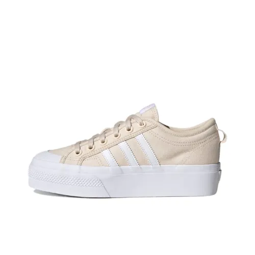 Adidas Originals NIZZA Platform Wear-Resistant Low-Top Skateboard Shoes Women's Light Pink