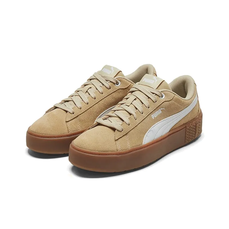 PUMA Smash Platform V2 Suede 'Pale Khaki' Women's-2