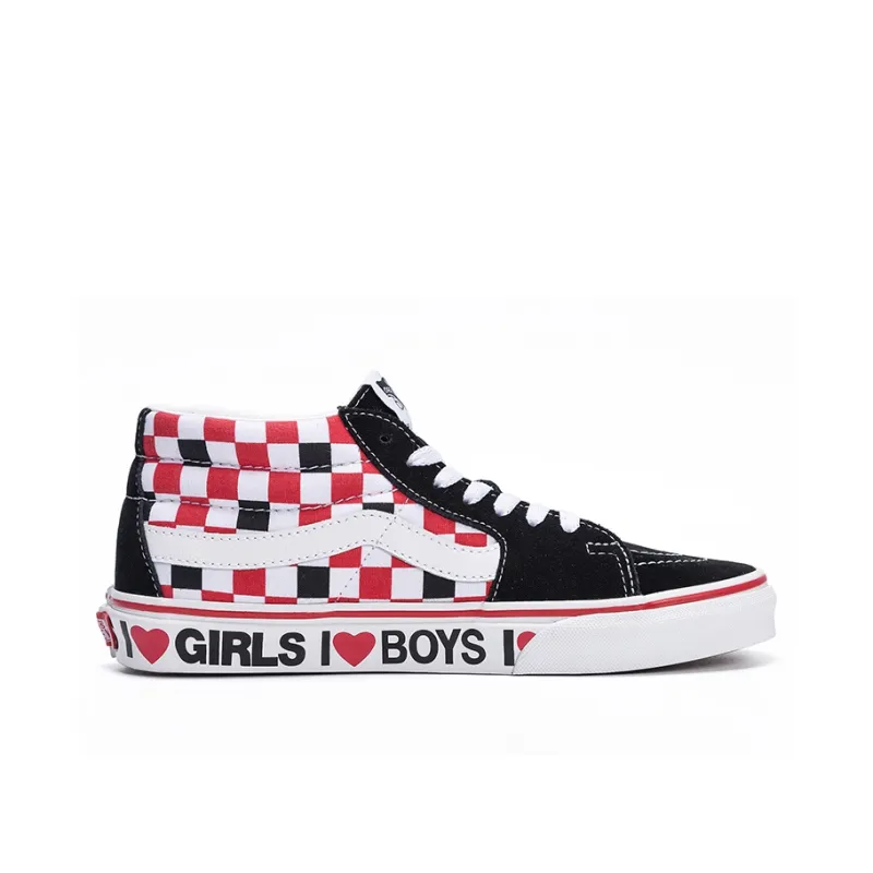 Sk8 Vans Mid 'Checkerboard I Heart'-1