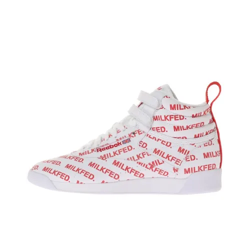 Reebok Skateboard Shoes Women's High-Top White/Red