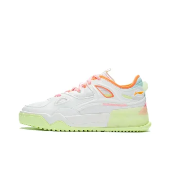 LiNing CF Tracing Twinkle Star Durable Breathable Low Top Skateboard Shoes Fluorescent Dazzling Pink