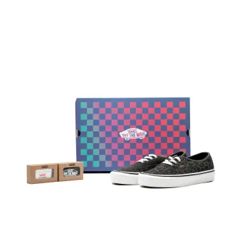 Vans Authentic Series Skateboard Shoes Unisex Low-Top Camouflage Leopard Print
