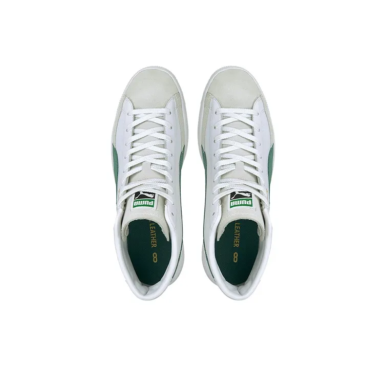 PUMA Basket Mid Shoes Vintage White/Green/Grey-2