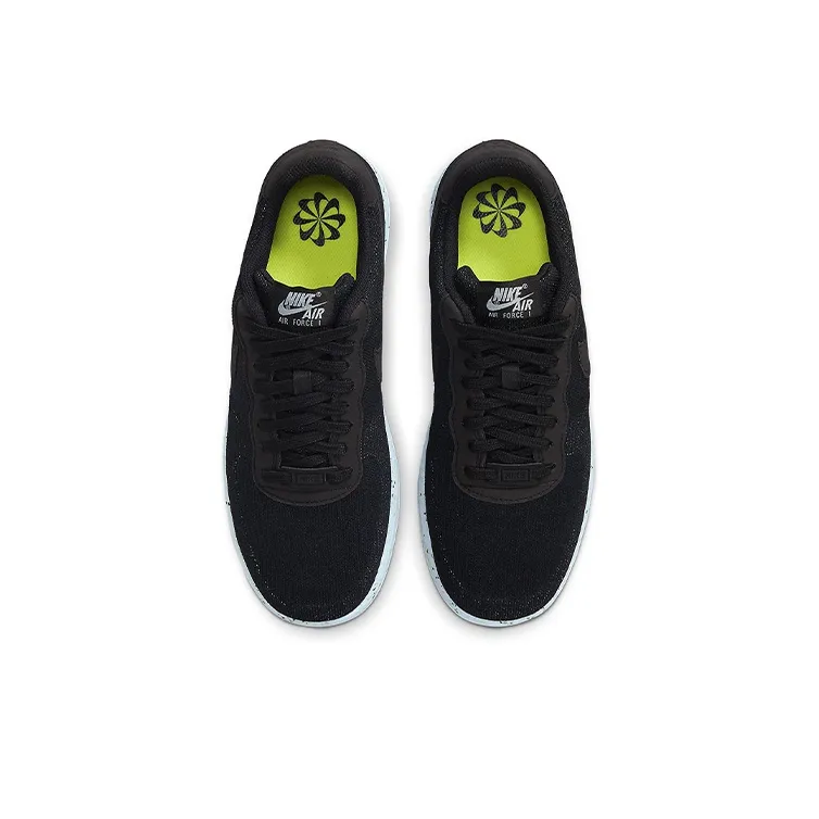 Nike Air Force 1 Low Crater Flyknit Black Chambray Blue-3