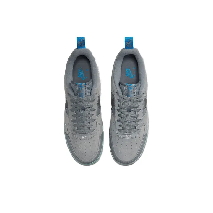 Nike Air Force 1 Low Cut Out Swoosh Grey-3
