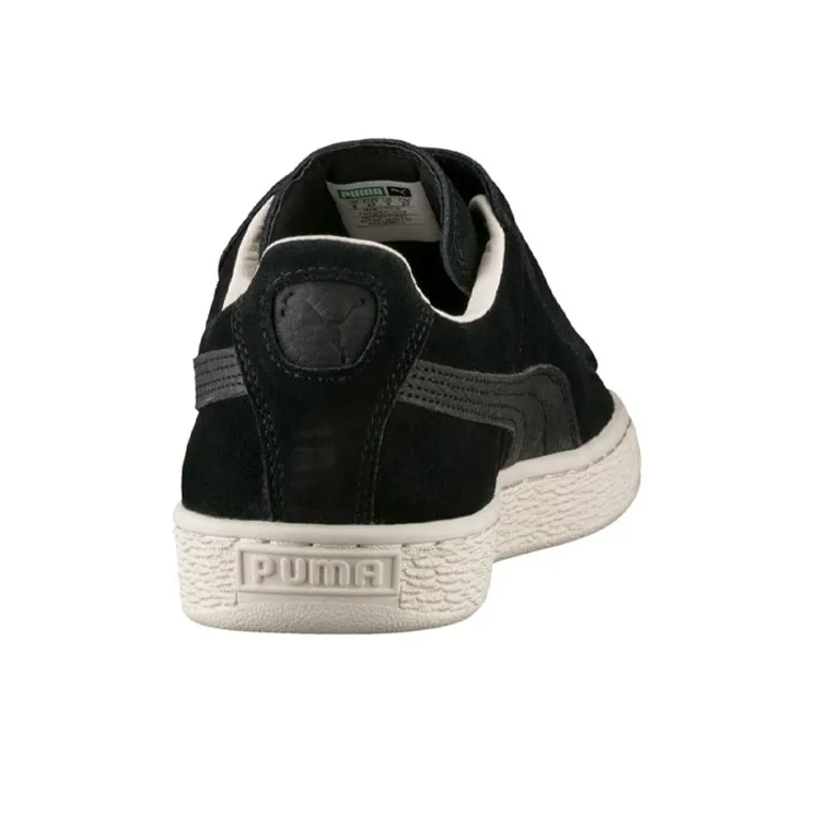 PUMA Suede Wrap Colorblocked Anti-Slip Wear-Resistant Low-Top Skateboard Shoes Men's Black-4