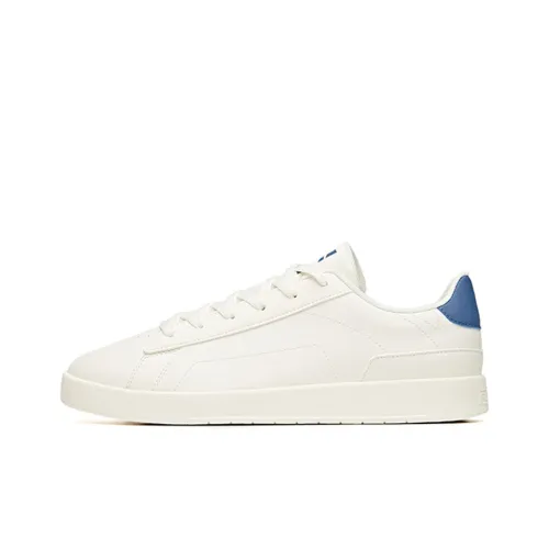 ANTA Skateboard Shoes Men Low-Top Ivory White/Dusty Blue