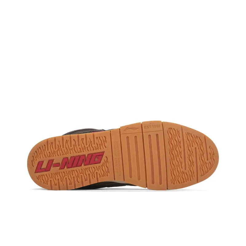 LiNing Wave Pro Durable Breathable Mid Top Skateboard Shoes Men's Army Green-4