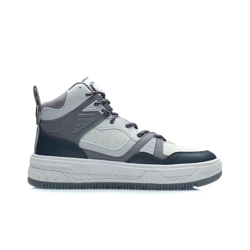 LiNing The Domain Line Territory Travel High Top Skateboard Shoes Men's Gray-1