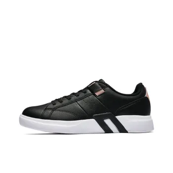 XTEP Π Collection Lightweight Anti Slip Low Top Skateboard Shoes Women's Black Pinkish