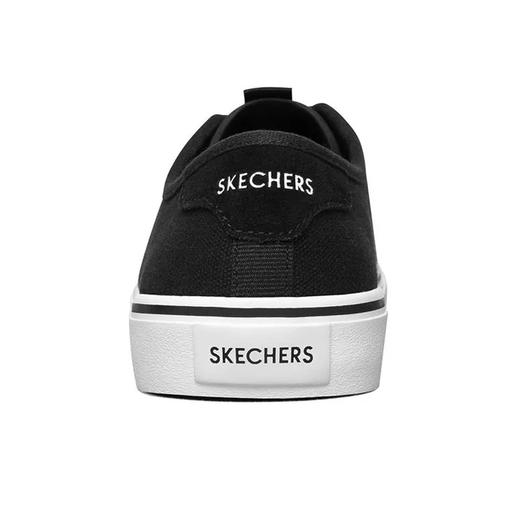 Skechers V'Lites Low Top Sneakers Black/White Women's-3