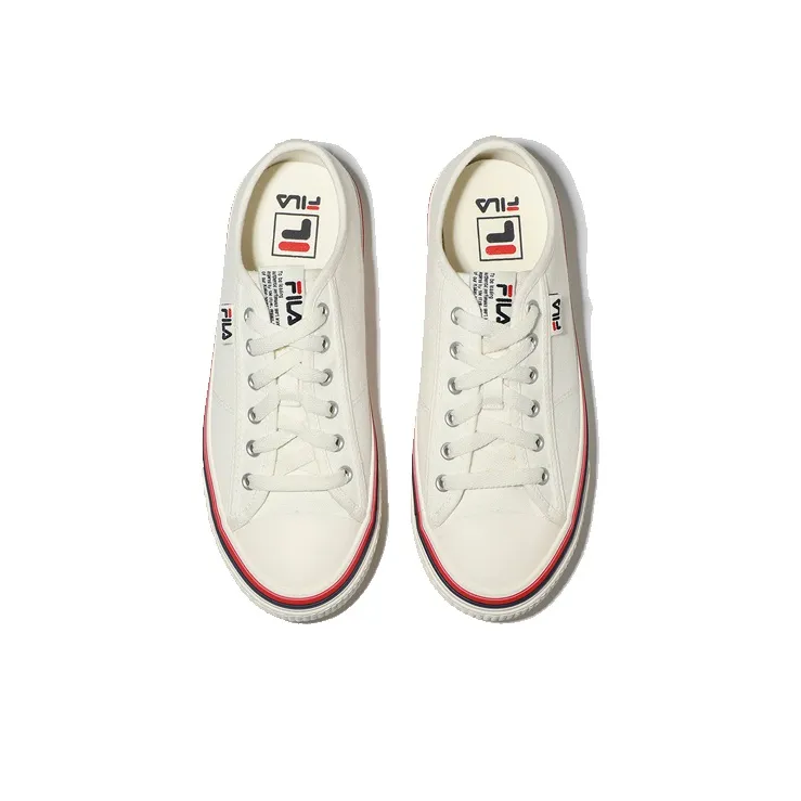 FILA Scanline Slip Resistant Shock Absorbers With Abrasion Resistant Properties Low Top Skateboard Shoes Unisex Ecru-3