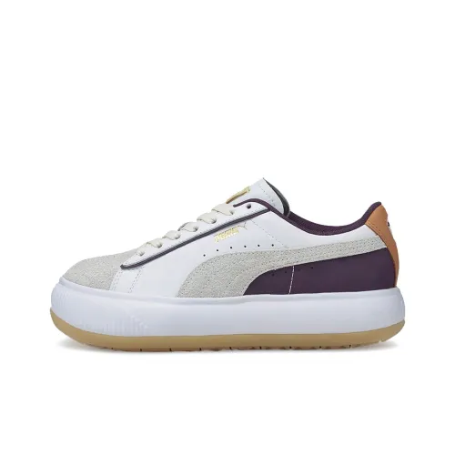 PUMA Suede Skateboard Shoes Women's Low-Top White/Purple