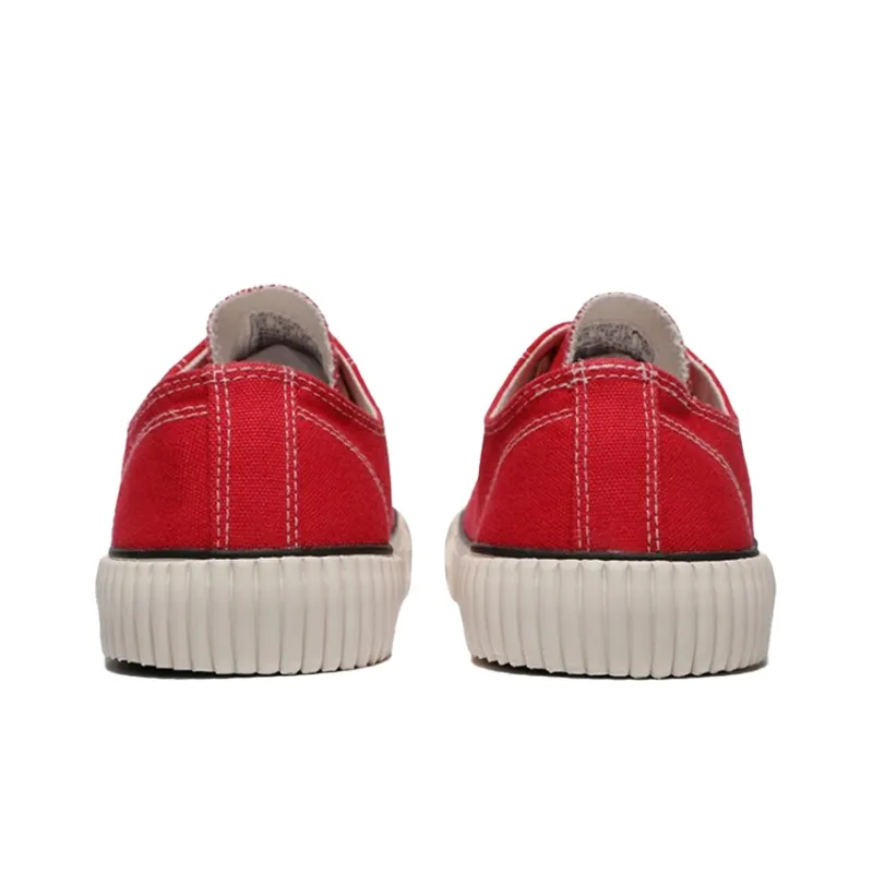 FILA Bumper Slip Resistant, Abrasion Resistant, Breathable Low Top Skateboard Shoes Unisex Red Korean Style-3