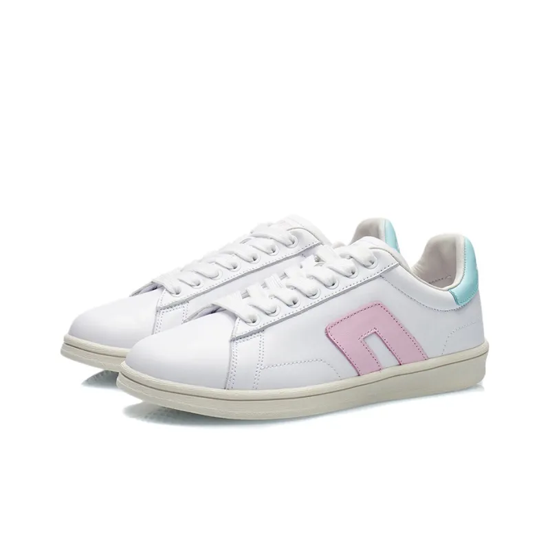 LiNing CF Tracing Low Top Skateboard Shoes Women's White Pink-2