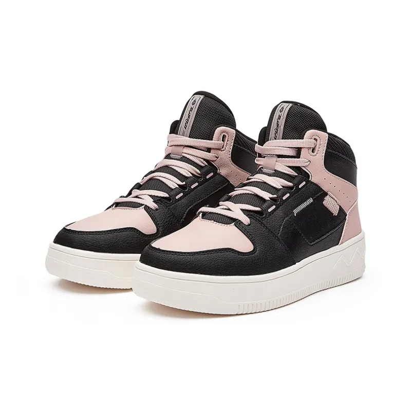 361° Wear-Resistant Skateboard Shoes Women's Black Pink-3
