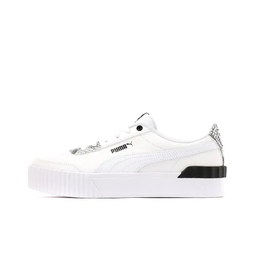 PUMA Carina Series Skateboard Shoes Women's Low-Top White/Black