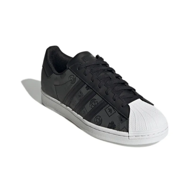 Adidas Originals Superstar Shoes 'Black Green Monogram'-2