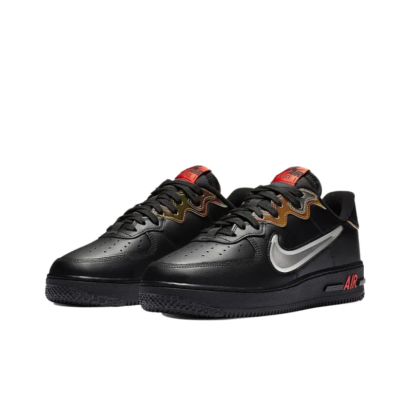 Nike Air Force 1 React Black Glow Habanero Red-2