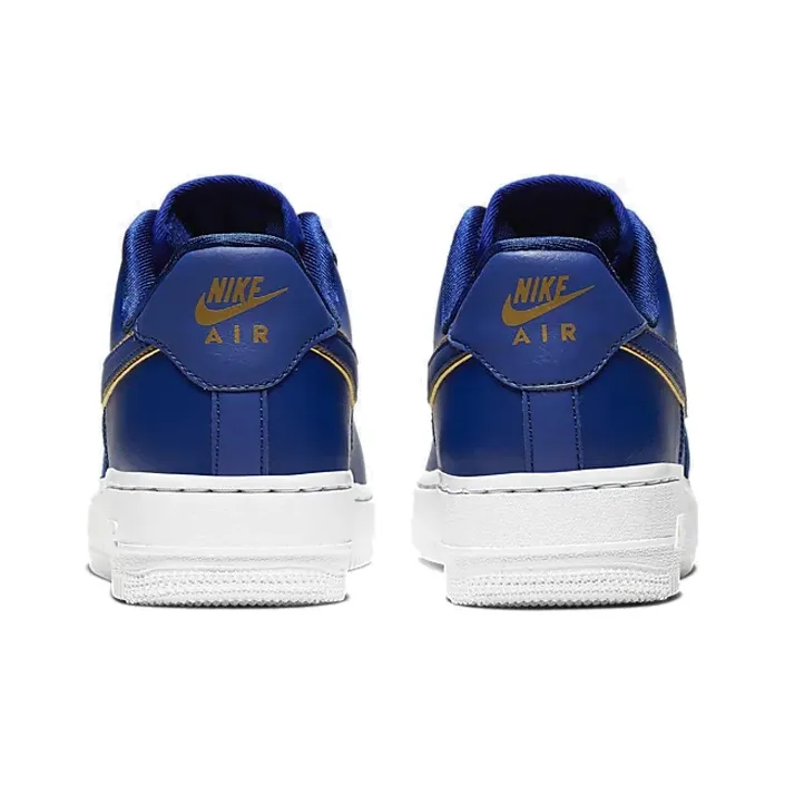 Nike Air Force 1 Low Blue Gold Swoosh Women's-3